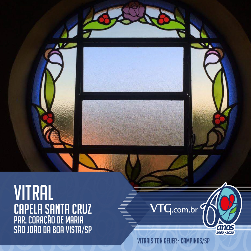 Vitral para capela Santa Cruz