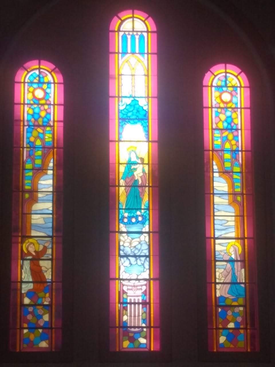 Vitral feito para a Paróquia Santuário Nossa Senhora do Rosário